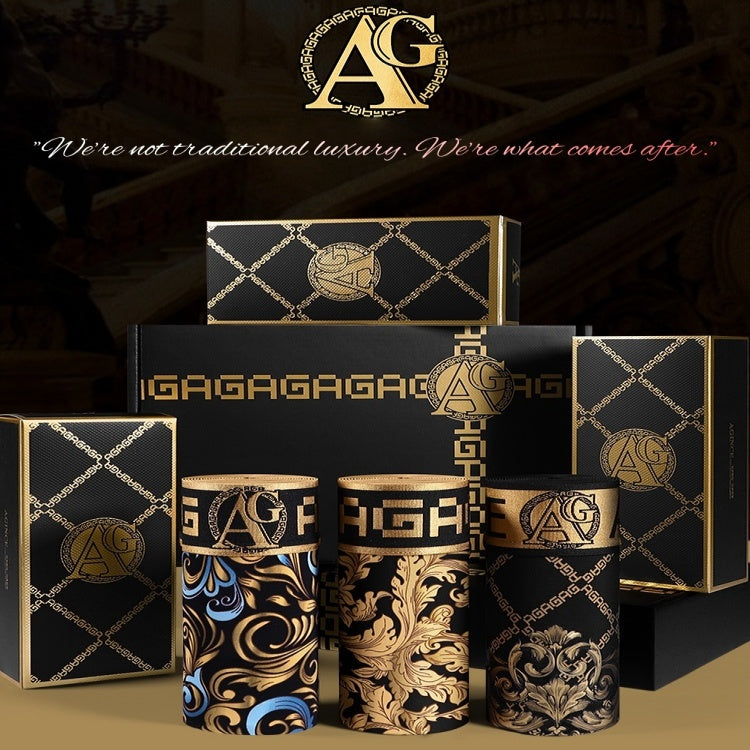 2025 Men's Ice Silk 10A Antibacterial Magnetic Boxer Briefs - Deluxe 4-Piece Gift Set