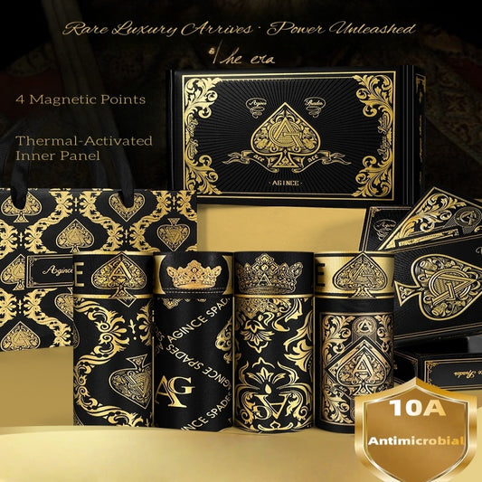 AG Luxury Men’s Boxer Briefs Gift Set (4-Pack)｜10A Antibacterial・Oyster Protein Liner・Massage Particle Design