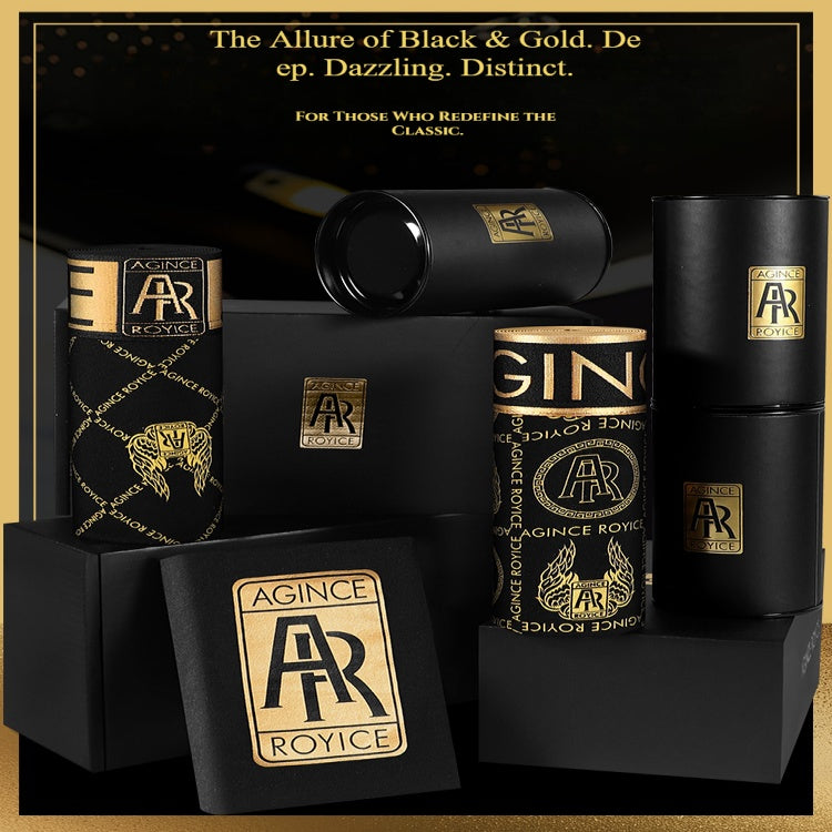 AG Men’s Boxer Briefs Gift Set｜7A Breathable, Antibacterial Mid-Rise Boxer Shorts with Fashion Letter & Number Print –Luxury Edition