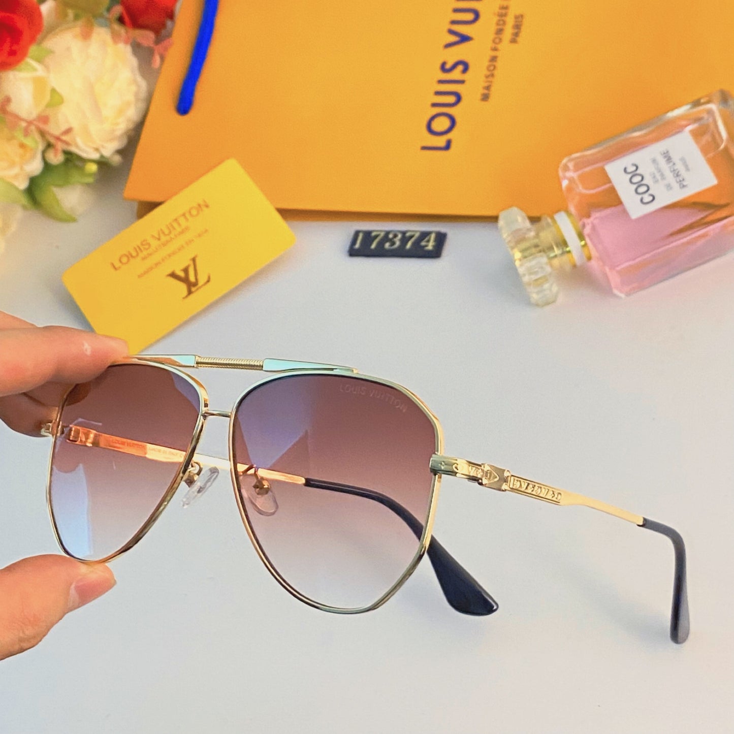 LV popular printed sunglasses-227